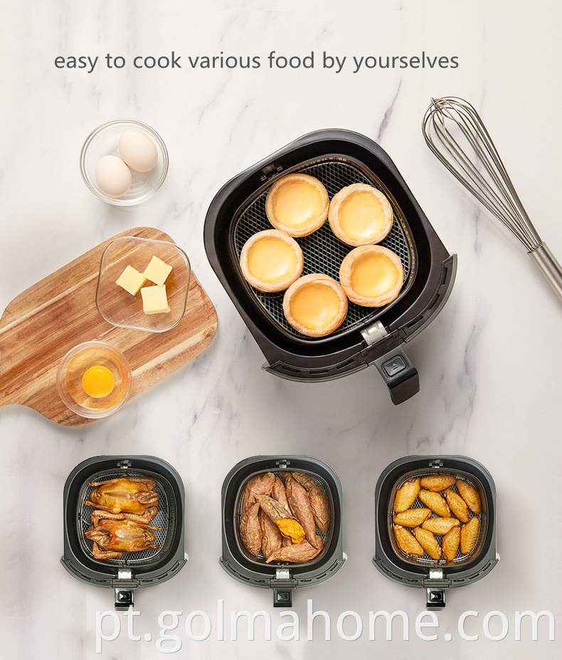 Melhor presente para pequenos utensílios de cozinha Fritadeira de ar em tamanho reduzido Cozinha saudável com menos gordura Fritadeiras elétricas